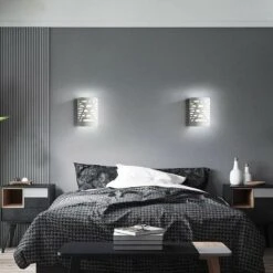 Lampada Da Parete A LED 7W Moderna Luce Bianca Per Interni In Gesso Per Soggiorno, Camera Da Letto, Scale, Corridoio, Luce Notturna -Negozio Di Illuminazione Per La Casa Alla Moda 94295310 5