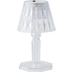 Trade Shop - Mini Lampada A Led Effetto Cristallo Da Tavolo Con Batteria Luce Fredda Interno 200gr -Negozio Di Illuminazione Per La Casa Alla Moda 95108386 3