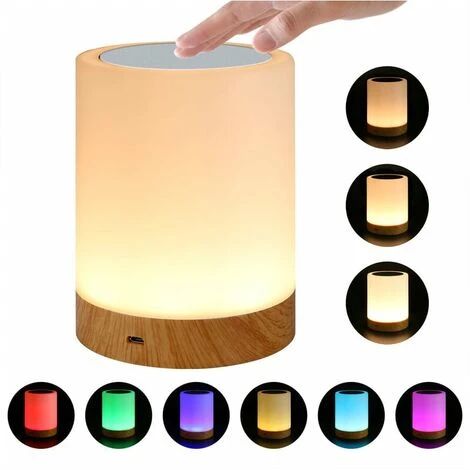 Lampada Da Comodino Touch Dimmerabile, T-Audace Luce Notturna A LED A Batteria Senza Fili Con 8 Cambi Di Colore E 3 Intensità Luminose, Luce Notturna A LED Ricaricabile Per Bambini Con Funzione Timer 3 Lampada Da Comodino Touch Dimmerabile, T-Audace Luce Notturna A LED A Batteria Senza Fili Con 8 Cambi Di Colore E 3 Intensità Luminose, Luce Notturna A LED Ricaricabile Per Bambini Con Funzione Timer