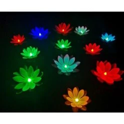 Lanterna Di Loto Galleggiante A LED - Ninfee - Decorazione Per Piscina - Per Feste - Arancione + Rosso + Giallo + Blu [Classe Di Efficienza Energetica A+] -Negozio Di Illuminazione Per La Casa Alla Moda 95220830 4