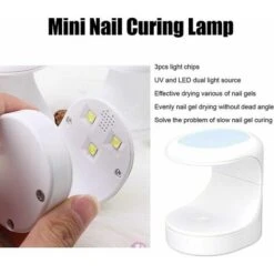 GTA Mini Lampada UV LED Per Unghie, Lampada UV LED USB 16W, Lampada UV Per Asciuga Unghie, Smalto Per Unghie Portatile Smalto Per Unghie Lampada Per Manicure Elettrica Con Cavo USB -Negozio Di Illuminazione Per La Casa Alla Moda 95754392 3