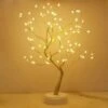 Lampada Da Tavolo Per Bonsai Ad Albero A LED Lampada Da Funzionamento Alimentata A Batteria E USB Decorazione Per Albero Lampada Da Tavolo Regolabile In Rame Lampada Da Tavolo Luce Notturna 108
