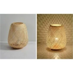 Lampada Da Tavolo Lanterna In Bambù Lampada Da Comodino Lampada Da Tavolo Decorativa Semplice In Stile Giapponese Illuminazione Paralume Da Scrivania In Tessuto Di Bambù Per Camera Da Letto, Soggiorno -Negozio Di Illuminazione Per La Casa Alla Moda 96818792 5