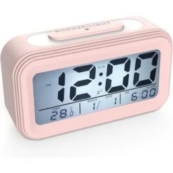 Sveglia Digitale Sveglia Mattutina, Silenziosa Sveglia Digitale A Batteria Per Bambini Adulti Grande Display A LED Calendario Della Temperatura, Sveglia Da Viaggio Con Funzione Snooze Luce Notturna, R