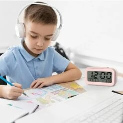 Sveglia Digitale Sveglia Mattutina, Silenziosa Sveglia Digitale A Batteria Per Bambini Adulti Grande Display A LED Calendario Della Temperatura, Sveglia Da Viaggio Con Funzione Snooze Luce Notturna, R -Negozio Di Illuminazione Per La Casa Alla Moda 97317133 5