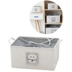 Cesto Portaoggetti Con Coulisse Leone Cotone Lino Con Manico S 7 Cesto Portaoggetti Con Coulisse Leone Cotone Lino Con Manico S -Negozio Di Illuminazione Per La Casa Alla Moda 98115838 3