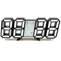 3D LED Orologio Da Parete Digitale Piccola Sveglia Telecomando 10" 12/24 Ore Temperatura Visualizzazione Data Ora Memoria Funzione Snooze Luce Notturna Luminosità Dimmerabile Cucina Ufficio Soggiorno