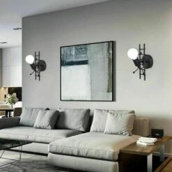 Creativo Umanoide Applique Da Parete Moderna Lampada Da Parete Per Interni Art Déco E27 Lampada Da Parete Per Camera Da Letto, Camera Dei Bambini, Corridoio, Ristorante, Scala (Nero) -Negozio Di Illuminazione Per La Casa Alla Moda 98133600 3