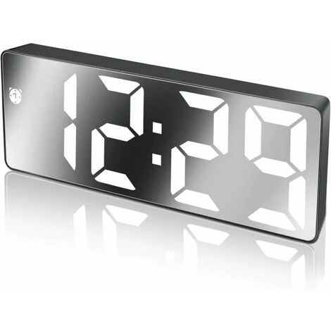 Sveglia Digitale, Ampio Display A LED, Orologio Con Superficie A Specchio Con Snooze E Luminosità, Connessione Di Ricarica USB Regolabile, Sveglia Per Camera Da Letto, Ufficio, 3 Sveglia Digitale, Ampio Display A LED, Orologio Con Superficie A Specchio Con Snooze E Luminosità, Connessione Di Ricarica USB Regolabile, Sveglia Per Camera Da Letto, Ufficio,