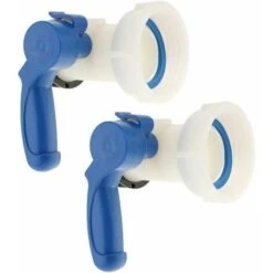 Valvola A Farfalla 2X PP Con Adattatore Dado Da 62 Mm Per Serbatoio IBC Da 1000 Litri